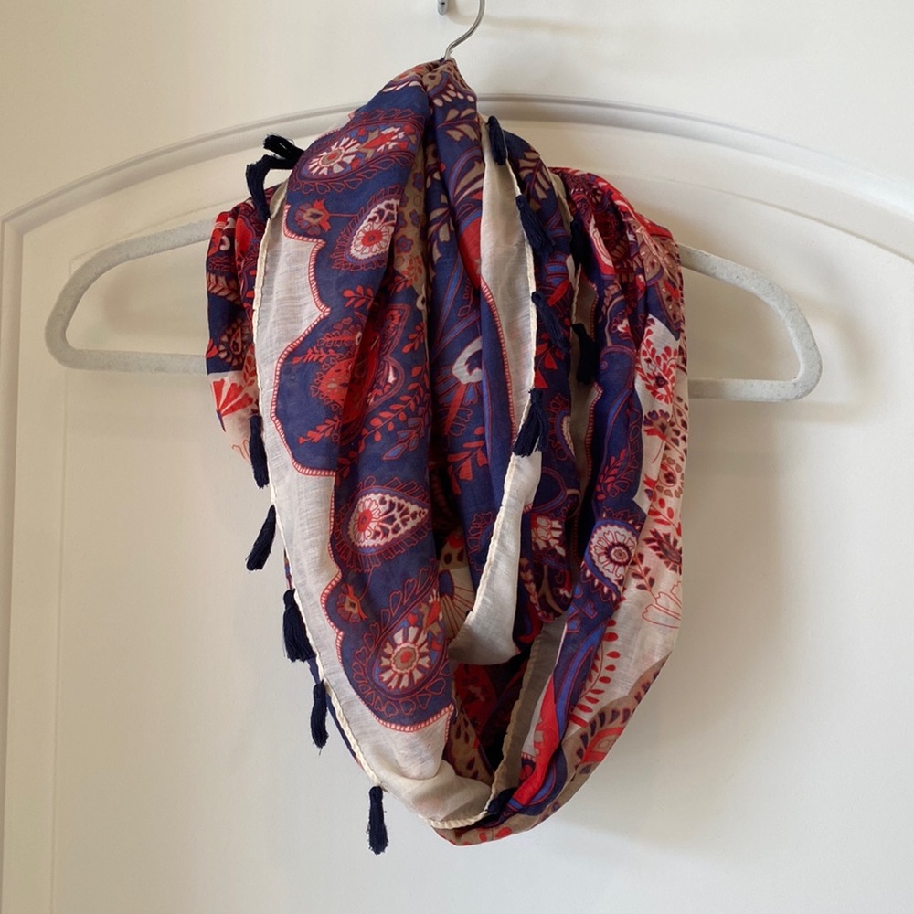 Paisley Infinity Scarf w/ Tassels